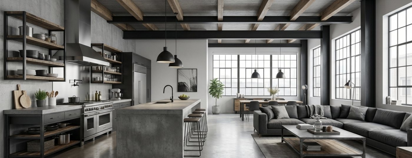 Industrial Minimalist interior